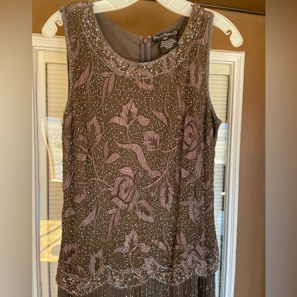 Pisarro Nights ankle length dress with beautiful detail. - Picture 2 of 3